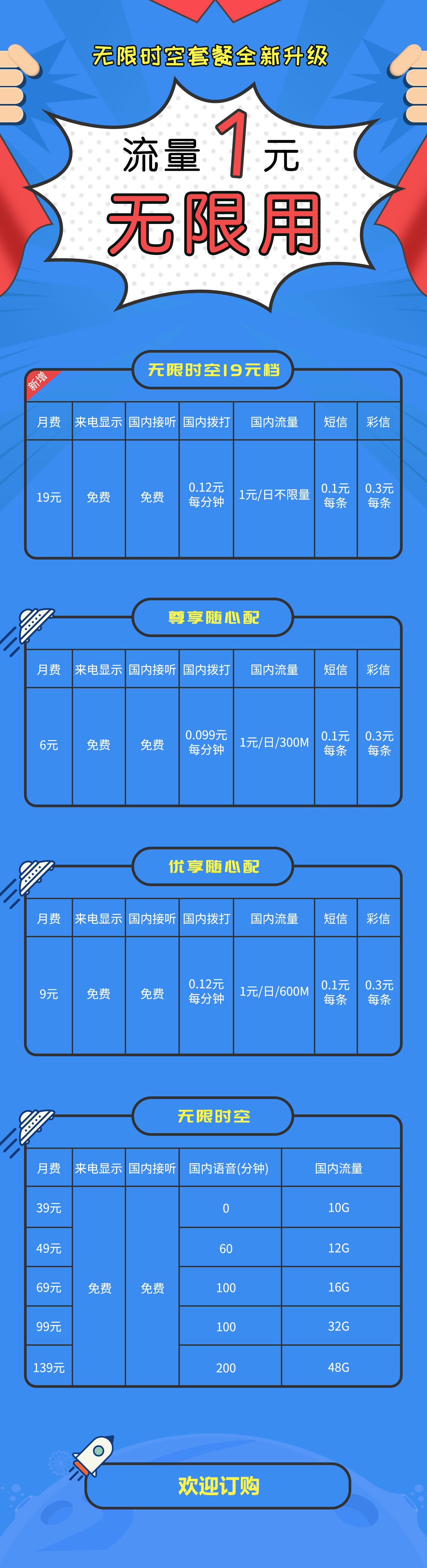 远特通信无限时空套餐