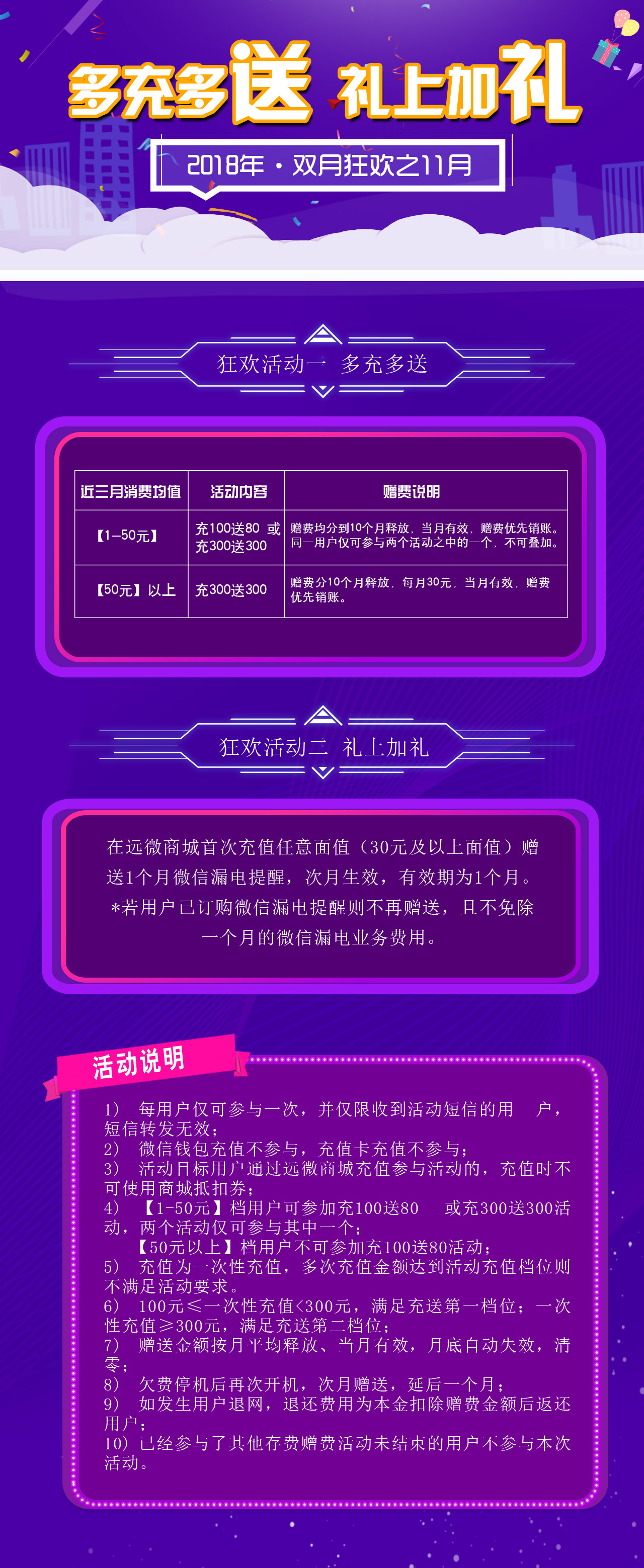远特通信2018年双11活动